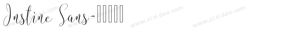 Instine Sans字体转换